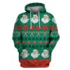 Santa Claus merry christmas Custom T-shirt - Hoodies Apparel HD-UGL110133 3D Custom Fleece Hoodies Hoodie S 