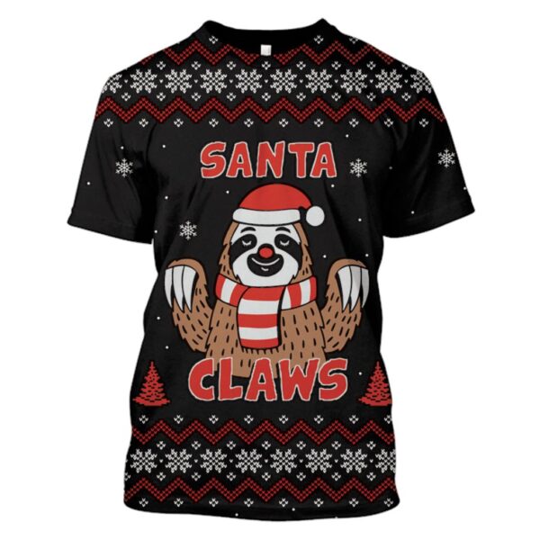 Santa Claws Custom T-shirt - Hoodies Apparel HD-UGL110202 3D Custom Fleece Hoodies T-Shirt S 