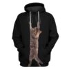 SCRATCHING CAT Custom T-shirt - Hoodies Apparel HD-GH20430 3D Custom Fleece Hoodies Hoodie S 