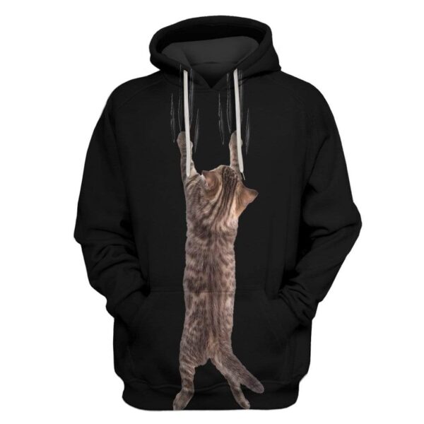SCRATCHING CAT Custom T-shirt - Hoodies Apparel HD-GH20430 3D Custom Fleece Hoodies Hoodie S 