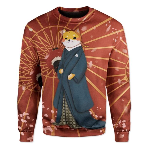 Shiba Inu In Kimono Custom T-Shirts Hoodies Apparel DG-TA0801201 3D Custom Fleece Hoodies Long Sleeve S 