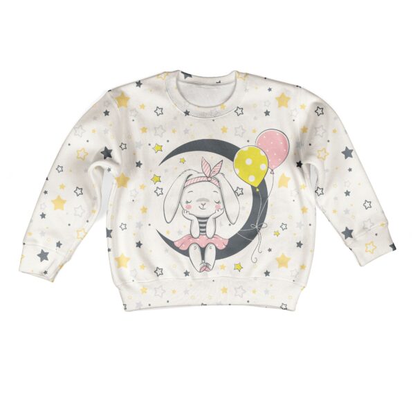 Sitting on the moon with balloon Kid Custom Hoodies T-shirt Apparel HD-PET110267K kid 3D apparel Kid Sweatshirt S/6-8 