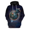 Sleeping Astronaut On Galaxy Pizza Custom T-Shirts Hoodies Apparel GL-TA1401203 3D Custom Fleece Hoodies Hoodie S