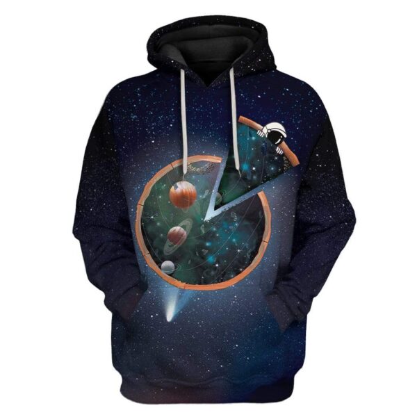 Sleeping Astronaut On Galaxy Pizza Custom T-Shirts Hoodies Apparel GL-TA1401203 3D Custom Fleece Hoodies Hoodie S 