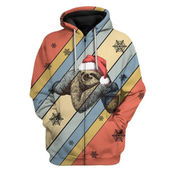 Sloth Custom T-shirt - Hoodies Apparel HD-TA22111904 3D Custom Fleece Hoodies Zip Hoodie S 