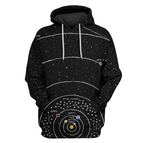 Solar System Custom T-shirt - Hoodies Apparel HD-GH20359 3D Custom Fleece Hoodies Hoodie S 