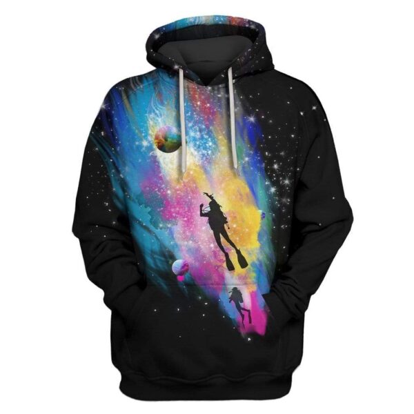 Space Diving Custom T-shirt - Hoodies Apparel HD-MV111375 3D Custom Fleece Hoodies Hoodie S 