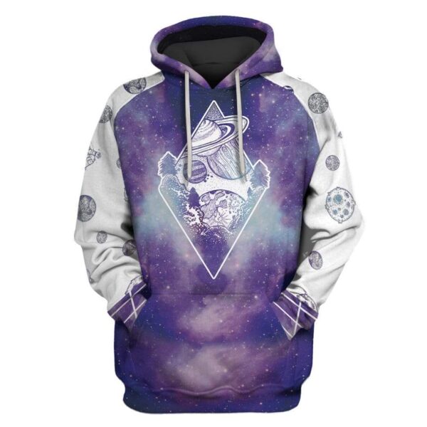 Space Drawing Custom T-shirt - Hoodies Apparel HD-GH20003 3D Custom Fleece Hoodies Hoodie S 