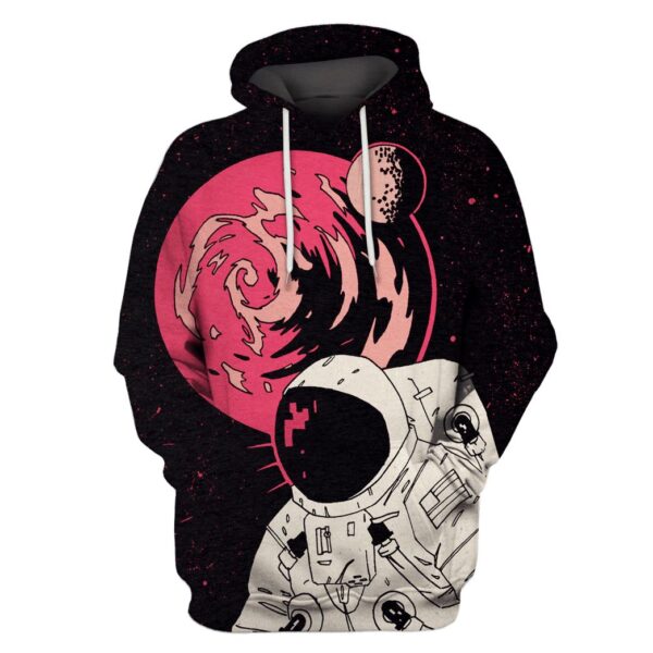 Spaceman Astronaut Plannet Custom T-shirt - Hoodies Apparel GH110241 3D Custom Fleece Hoodies Hoodie S 