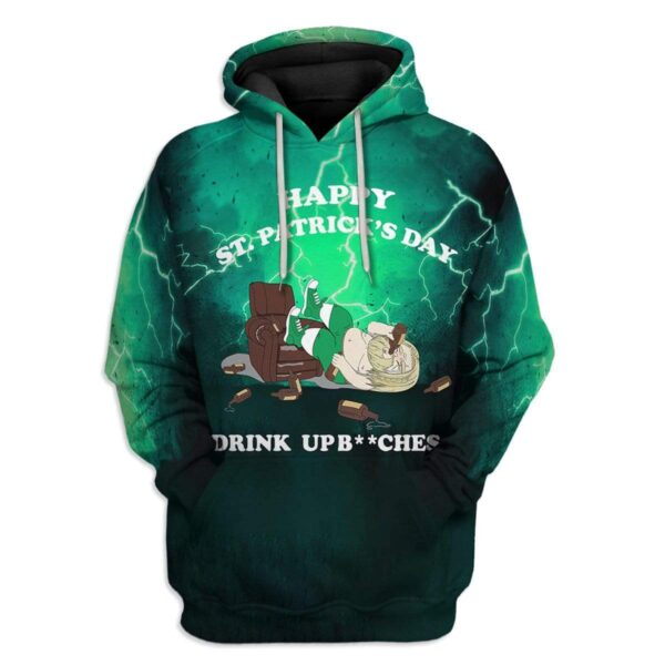 St Patrick Day Avengers Drunk Fat Thor Custom T-Shirts Hoodies Apparel MV-DT0302207 3D Custom Fleece Hoodies Hoodie S 
