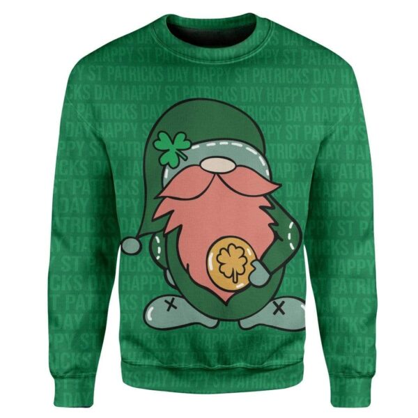St Patrick Gnome Custom T-Shirts Hoodies Apparel HD-AT1601202 3D Custom Fleece Hoodies Long Sleeve S 