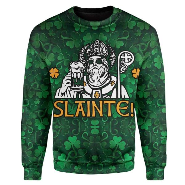 St Patrick Slainte Custom T-Shirts Hoodies Apparel HD-AT1601201 3D Custom Fleece Hoodies Long Sleeve S 