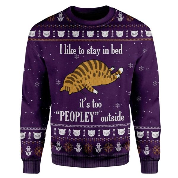 Stay In Bed Cat Custom T-Shirts Hoodies Apparel CT-AT1312191 3D Custom Fleece Hoodies Long Sleeve S 