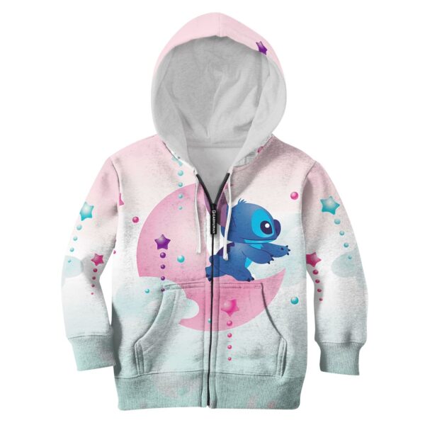 Stitch Kid Custom Hoodies T-shirt Apparel HD-PET110331K kid 3D apparel Kid Zip Hoodie S/6-8 