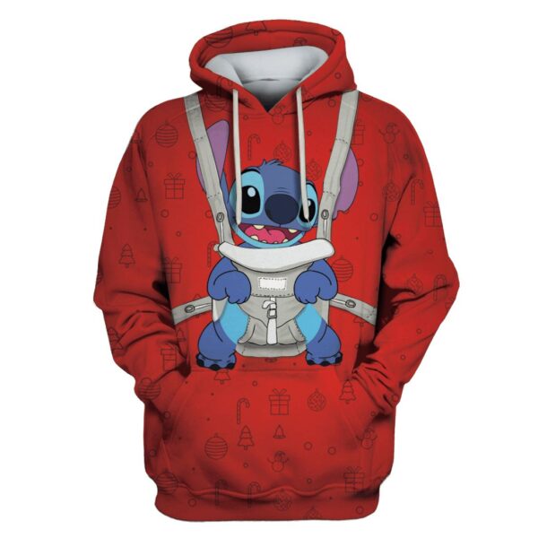 STITCH Merry Christmas Custom T-shirt - Hoodies Apparel HD-PET110247 3D Custom Fleece Hoodies Hoodie S 