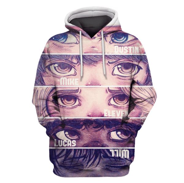 Stranger Things Mike Lucas Dustin Eleven Will Hoodies - T-Shirts Apparel MV110125 3D Custom Fleece Hoodies Hoodie S 