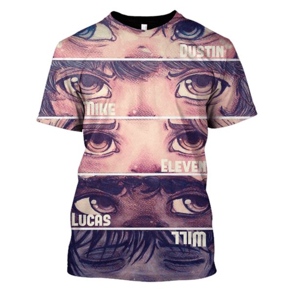 Stranger Things Mike Lucas Dustin Eleven Will Hoodies - T-Shirts Apparel MV110125 3D Custom Fleece Hoodies T-Shirt S 