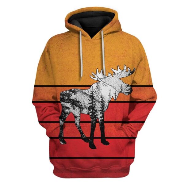 Sunset Moose Custom T-Shirts Hoodies Apparel HD-TA2001204 3D Custom Fleece Hoodies Hoodie S 