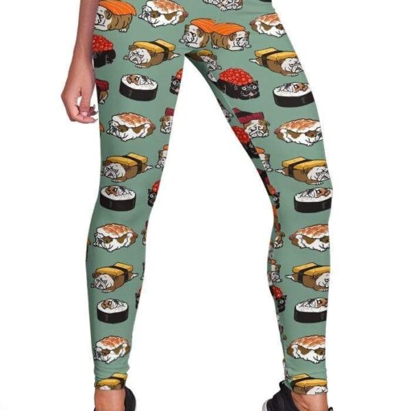 Sushi Bulldog Full-print Leggings HD-GH20495-LEG Leggings Leggings S 