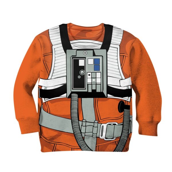 SW X-WING PILOT Kid Custom Hoodies T-shirt Apparel HD-GH110501K kid 3D apparel Kid Sweatshirt S/6-8 