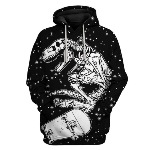 T Rex Fossil Skating Custom T-Shirts Hoodies Apparel AN-AT2612194 3D Custom Fleece Hoodies Hoodie S 