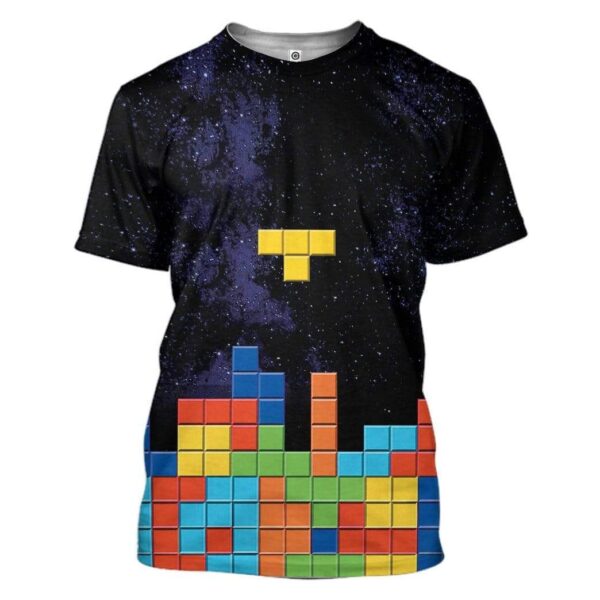 Tetris Custom T-Shirts Hoodies Apparel HD-QM1601203 3D Custom Fleece Hoodies T-Shirt S 