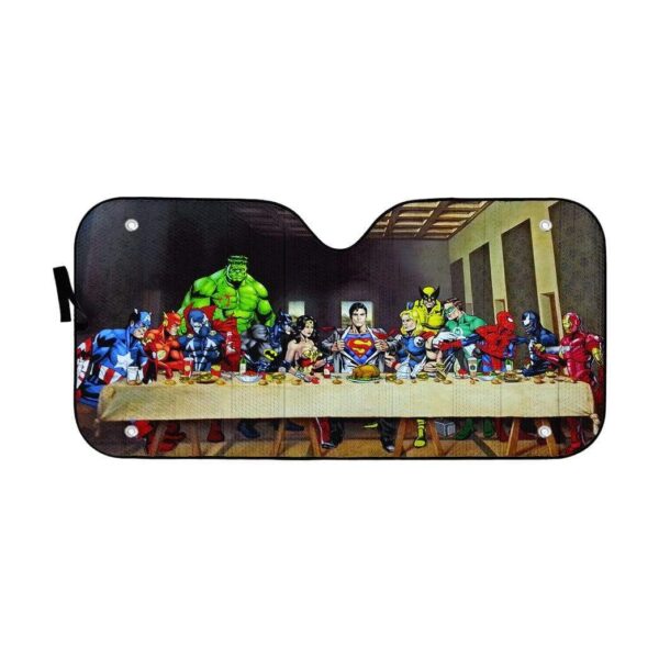 The Last Supper Heroes Custom Auto Car SunShade GV150731 Auto Sunshade 57''x27.5'' 