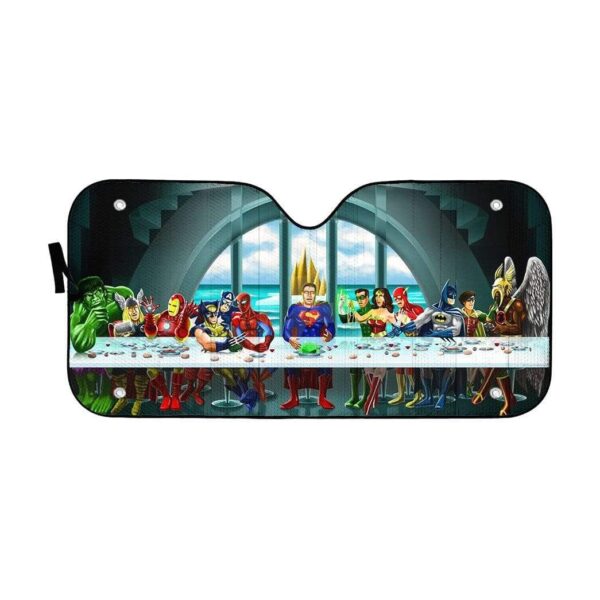 The Last Supper Heroes Custom Auto Car SunShade GV150732 Auto Sunshade 57''x27.5'' 