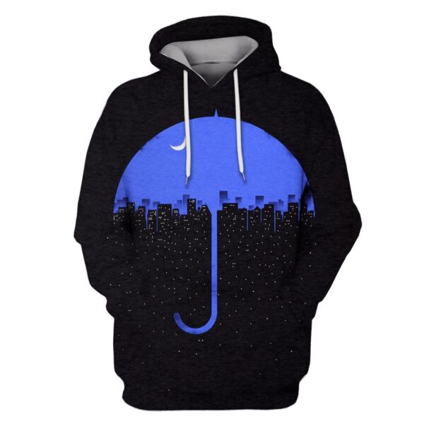 The umbrella with moon Custom T-shirt - Hoodies Apparel HD-GH110473 3D Custom Fleece Hoodies Hoodie S 