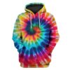 Tie Dye Custom T-shirt - Hoodies Apparel HD-GH1106124 3D Custom Fleece Hoodies Hoodie S 