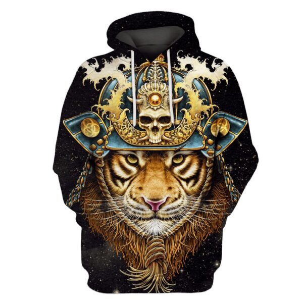 Tiger Samurai Hoodies - T-shirt Apparel PET110178 3D Custom Fleece Hoodies Hoodie S 