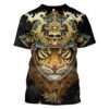 Tiger Samurai Hoodies - T-shirt Apparel PET110178 3D Custom Fleece Hoodies T-Shirt S 
