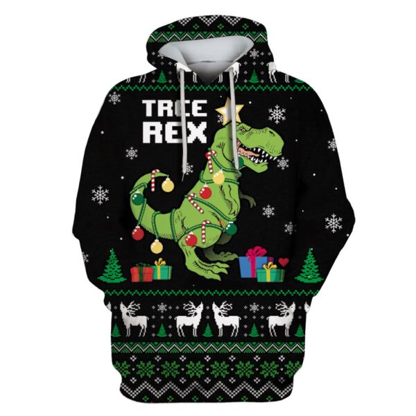 Tree Rex Custom T-shirt - Hoodies Apparel HD-UGL110194 3D Custom Fleece Hoodies Hoodie S 