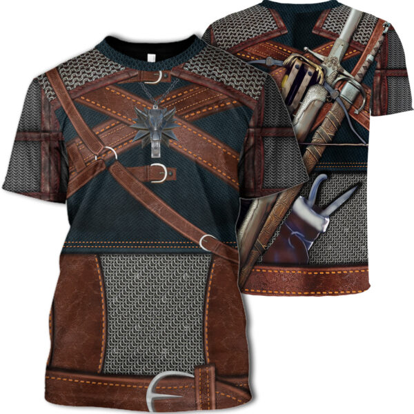 Alternative view of Gearhumans The Witcher 3 Custom T-shirt - Hoodies Apparel