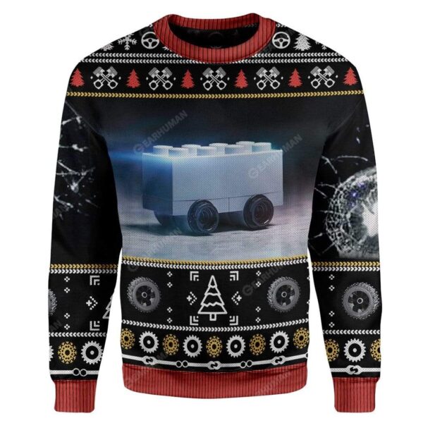 Ugly Blursed Cybertruck Custom Sweater Apparel HD-AT2811197 Ugly Christmas Sweater Long Sleeve S 