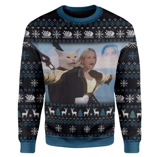 Ugly Cattanic Custom Sweater Apparel MV-AT2611193 Ugly Christmas Sweater Long Sleeve S 