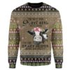 Ugly Cow Custom T-shirt - Hoodies Apparel HD-AT07111902 Ugly Christmas Sweater Long Sleeve S 