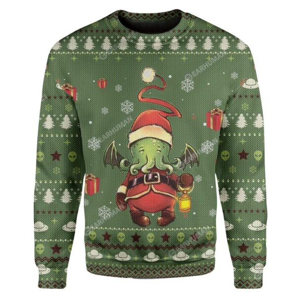 Ugly Cthulhu Custom Sweater Apparel HD-TA15111913 Ugly Christmas Sweater Long Sleeve S 