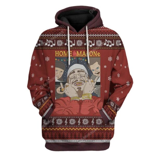 Ugly Home Alone and Post Malone Custom Hoodies-T-Shirts Apparel HD-TA06111902 3D Custom Fleece Hoodies Hoodie S 