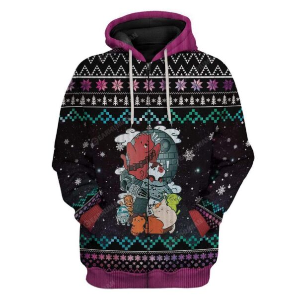 Ugly Kittens Custom T-shirt - Hoodies Apparel HD-TA22111906 3D Custom Fleece Hoodies Zip Hoodie S 