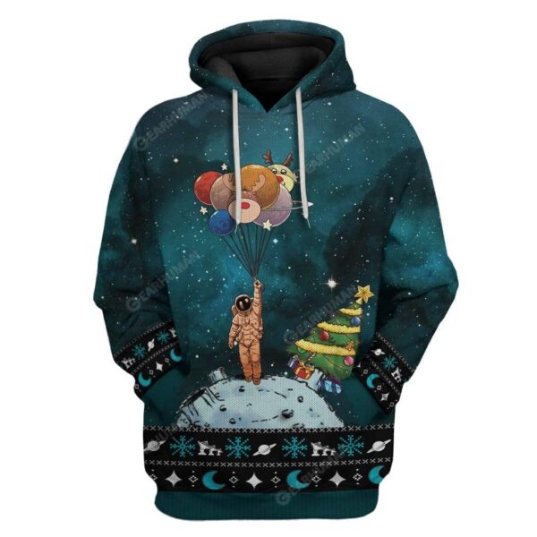 Ugly Lonely Christmas In Space Custom T-Shirts Hoodies Apparel NA-TA0412194 3D Custom Fleece Hoodies Hoodie 2XL 