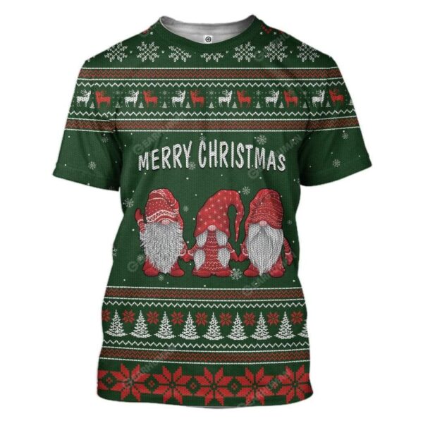 Ugly Merry Christmas Custom T-shirt - Hoodies Apparel HD-AT13111917 3D Custom Fleece Hoodies T-Shirt S 