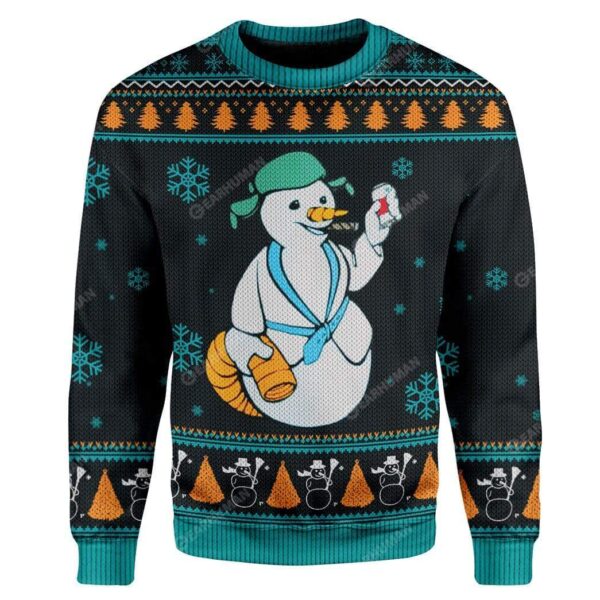 Ugly Merry Christmas Sh*tter's Full Snowman Custom T-Shirts Hoodies Apparel HD-AT0312194 3D Custom Fleece Hoodies Long Sleeve S 