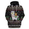 Ugly Merry Llamas Custom T-shirt - Hoodies Apparel HD-DT18111901 3D Custom Fleece Hoodies Hoodie S