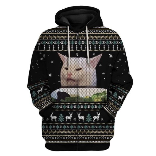 Ugly Moew Custom T-shirt - Hoodies Apparel HD-TA071119102 3D Custom Fleece Hoodies Zip Hoodie S 