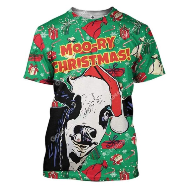 Ugly Moo-ry Christmas Custom T-shirt - Hoodies Apparel HD-TT21111916 3D Custom Fleece Hoodies T-Shirt S 