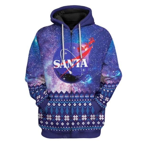 Ugly Nasa Custom T-shirt - Hoodies Apparel HD-TA20111918 3D Custom Fleece Hoodies Zip Hoodie S 