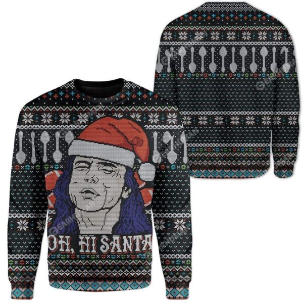 Ugly Oh Hi Santa Custom T-shirt - Hoodies Apparel HD-TT14111917 3D Custom Fleece Hoodies 