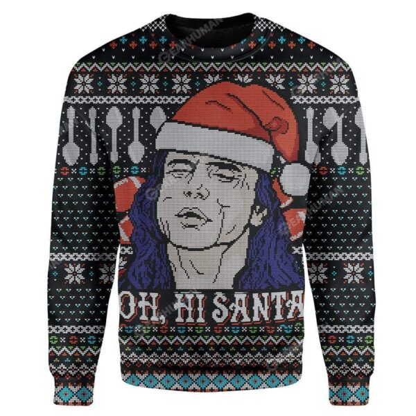 Ugly Oh Hi Santa Custom T-shirt - Hoodies Apparel HD-TT14111917 3D Custom Fleece Hoodies Long Sleeve S 