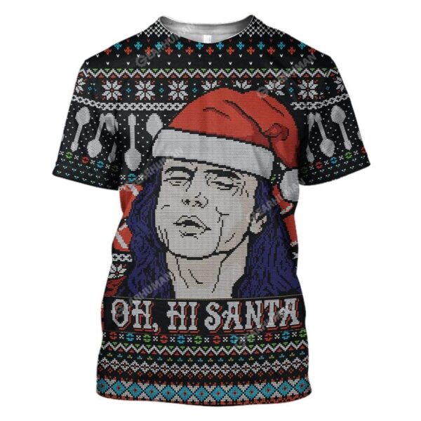 Ugly Oh Hi Santa Custom T-shirt - Hoodies Apparel HD-TT14111917 3D Custom Fleece Hoodies T-Shirt S 